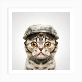 Cat In A Hat Art Print