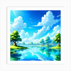 Beautiful Lake Art Print