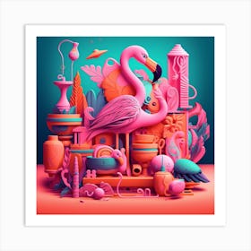 Flamingo 2 Art Print