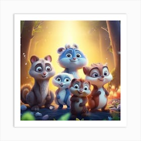 Chipmunks Art Print