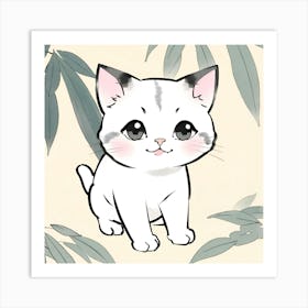 cute Cat ink style Art Print
