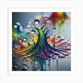 Colorful Splashes Art Print