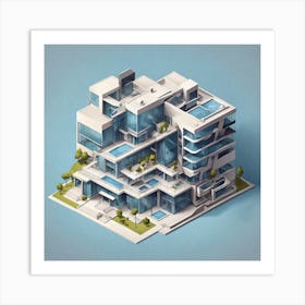 3d House Art Print