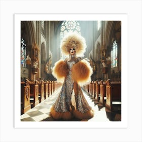 Drag Queen In Church Art Print