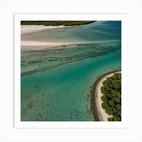 Aerial View Of A Beach 5 Art Print