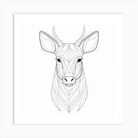 Deer Head Art Print