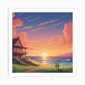 House On The Beach Art Print