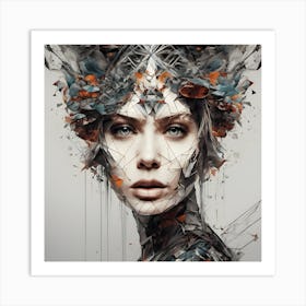 Abstract Portrait Of A Woman 2 Art Print