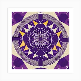 Purple design circular Art Print