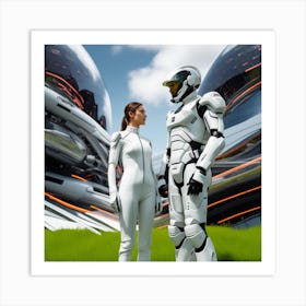 Futuristic Couple 114 Art Print