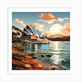 Cityscape Zen Embracing Art Print