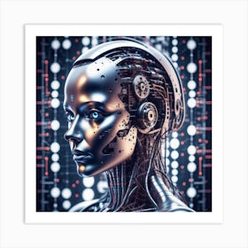 Cyborg Woman 14 Art Print