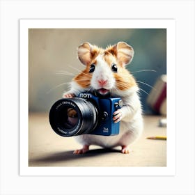 Hamster With Camera 5 Art Print