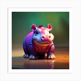 Hippo Art Print