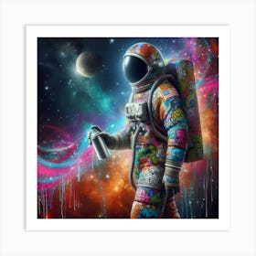 Graffiti Astronaut Art Print