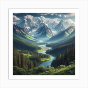 Mountain Landscape Art Print