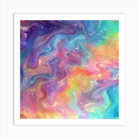 Rainbow Swirls 1 Art Print