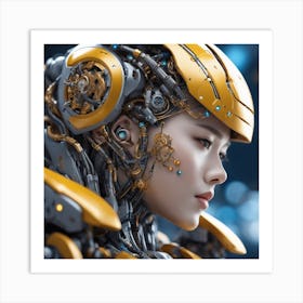 Robot Girl Art Print