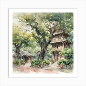 Chinese Pagoda Art Print