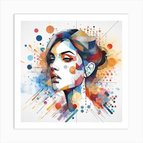 Frau, Gesicht 7 Art Print