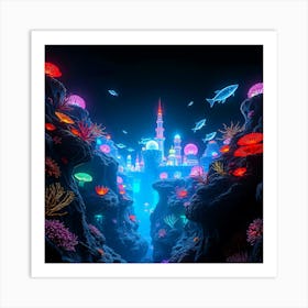 Underwater City Art Print