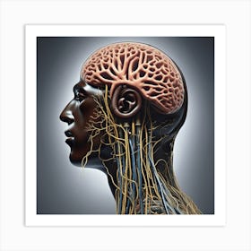 Human Brain And Nervous System 2 Art Print