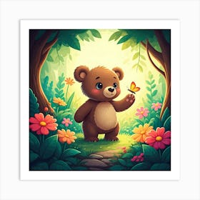 Playful Bear Art Print