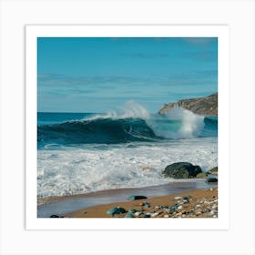 Beach waves Art Print