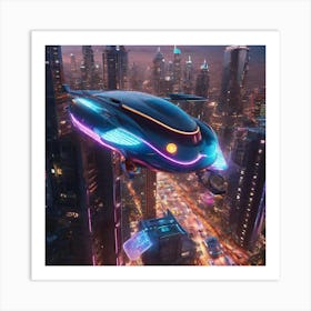 Futuristic Spaceship 11 Art Print