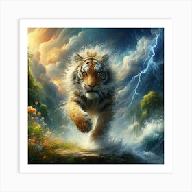 Lightning Tiger Art Print