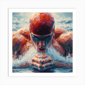 Swimming In The Water Art Print