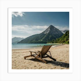 Chair On The Beach Art Print