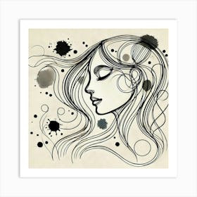 Portrait Of A Woman 1 Art Print