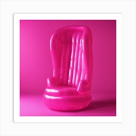 Furniture Design, Tall Buda, Inflatable, Fluorescent Viva Magenta Inside, Transparent, Concept Produ (3) Art Print