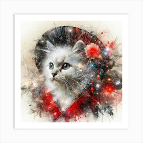 Cat In A Hat Art Print