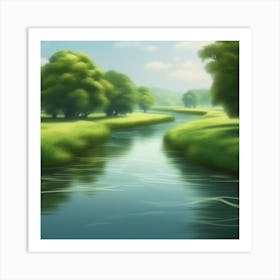 River In The Grass 15 Art Print