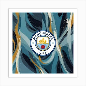 Manchester City F.C. Logo Wall Art 18 Art Print