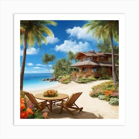 Beach House 7 Art Print