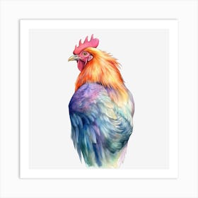 Watercolor Rooster 1 Poster