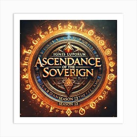 Ascendance Of The Sovereign Title Logo Season 13 Ignis Luporum Art Print