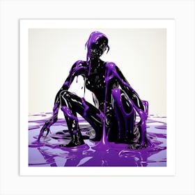 Purple Liquid Art Print