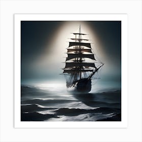 Sailing Ship In The Sea 1 Art Print