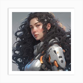 Futuristic Girl 1 Art Print