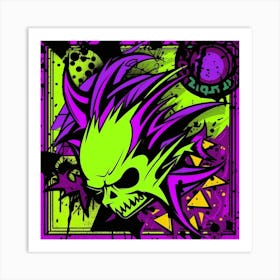 Splatter Skull 2 Art Print