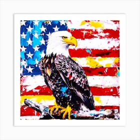 Patriotic Eagle - American Eagle Art Print