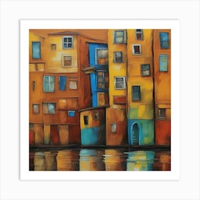 City By The Water Art Print