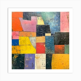 Abstract Painting Shapes Art Print