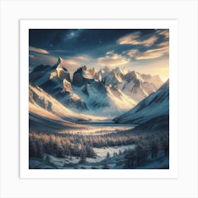 Chilean Mountains Art Print