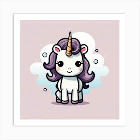 Cute Unicorn 489 Art Print