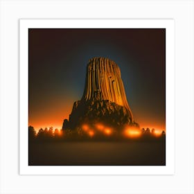 Devils Tower Art Print